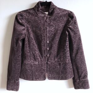 LOFT by Ann Taylor purple velvet jacket